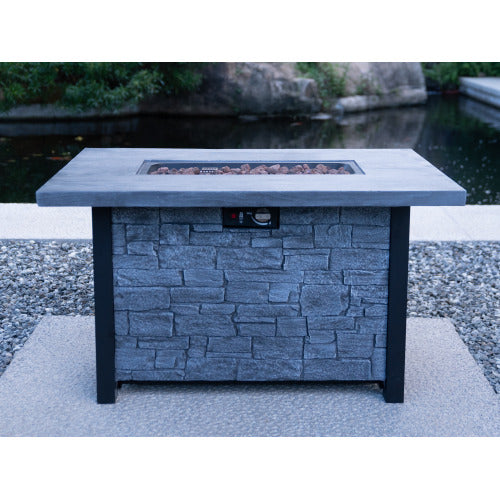 44" W x 25" H Outdoor Patio Propane Gas Fire Pit Table - 50,000 BTU High
