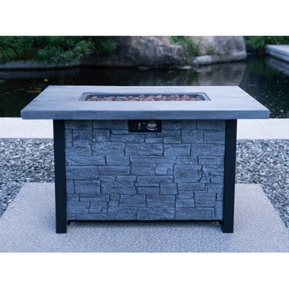 44" W x 25" H Outdoor Patio Propane Gas Fire Pit Table - 50,000 BTU High