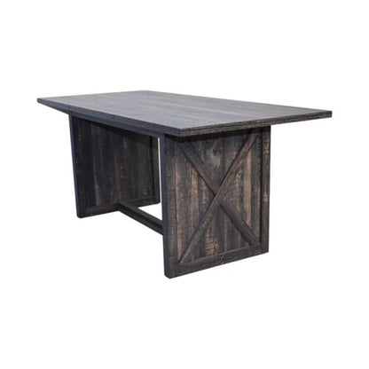 70.87inch Farmhouse Dining Table for 6-8, Rustic Rectangular Wood Kitchen Table, Gray
