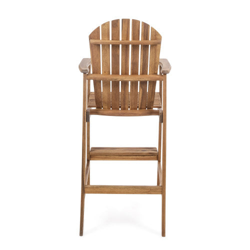 Outdoor Acacia Wood  Barstools, Set of 2, Natural Stained