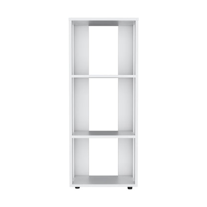 Eco 39inch  Tall Four-Tier Bookcase Storage Cabinet, White