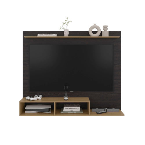 Bethune 65" TV Entertainment Center Modern Media Console with Storage for Gaming & wenge and natural oak