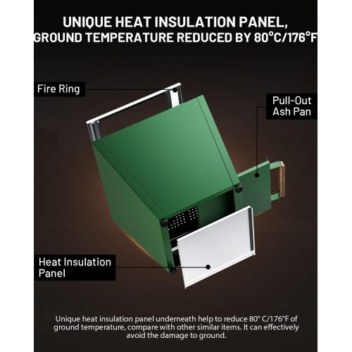 Cyberpit One 20 inch Smokeless Fire Pit, w/Pull-Out Ash Pan