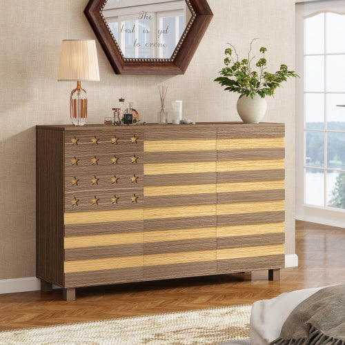 Hand Carved Buffet Sideboard Cabinet with Adjustable Shelves