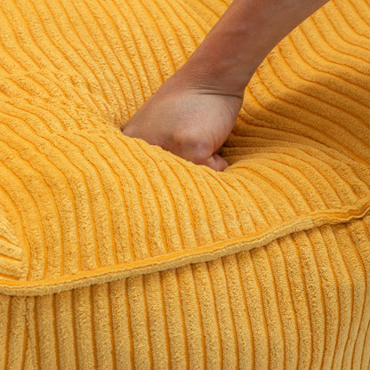Corduroy Giant Bean Bag Chair Sofa with Armrests for Adults & Teens