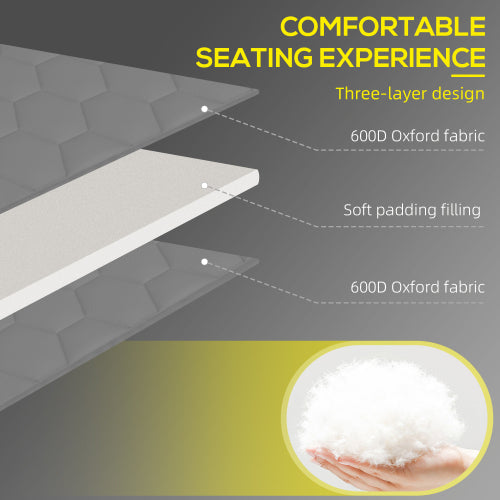 Outsunny Folding Chaise Lounge Set with 5-level Reclining Back, Outdoor Lounge Tanning Chair with Padded Seat, Side Pocket & Headrest for Beach, Yard, Patio, Gray