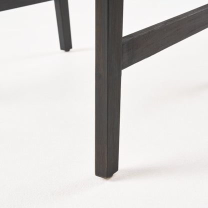 Outdoor Weather Resistant Acacia Wood  Dining Chairs (Set of 2), Dark Gray Finish