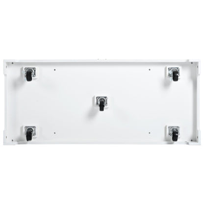 K Fluted Kitchen Island with Trash Can Storage Cabinet, Power Outlet, Internal Storage Rack, Rolling Kitchen Islands on 5 Wheels with 3 Drawer