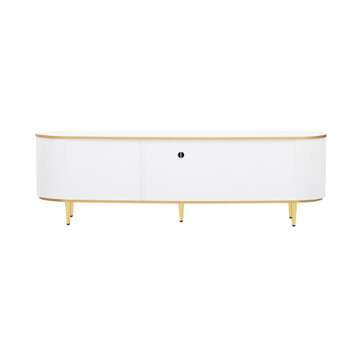Modern 71 inch TV Stand with 4 Drawers, Cabinet and Cable Management