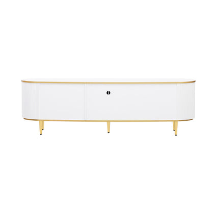 Modern 71 inch TV Stand with 4 Drawers, Cabinet and Cable Management