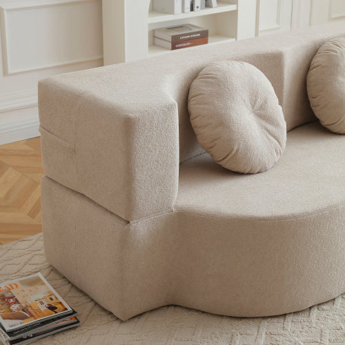 Khaki TwinSize Folding Floor SofaBed Futon Loveseat,No Assembly
