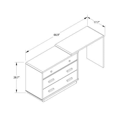 3 Drawer Dresser and Desk