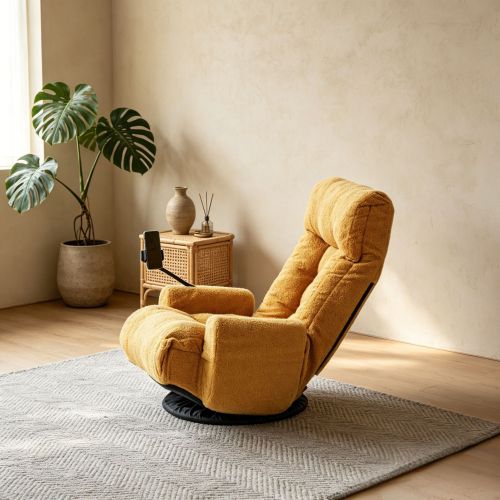 5-Angle Adjustable 360 degree  Rotatable Leisure Sofa Chair with Phone Holder