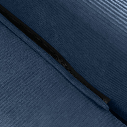 81 inch  Blue Corduroy 3-in-1 Boneless Convertible Floor Sofa-Bed with Pillows