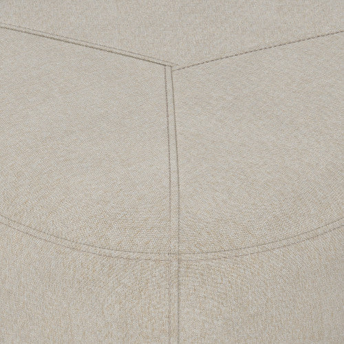 Small Ottoman Linen Upholstered Accent Footstool for Living Room Bedroom