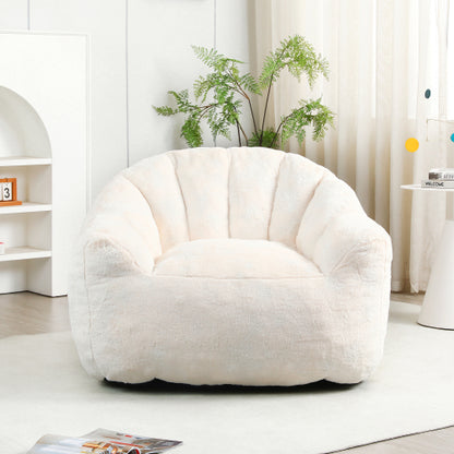 Armrest High-Density Foam Bean Bag Chair for Adults, Removable Cover