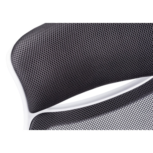 Office Chair, Adjustable Height, Swivel, Ergonomic, Armrests, Computer Desk, Work, Grey Mesh, Chrome Metal, Contemporary, Modern