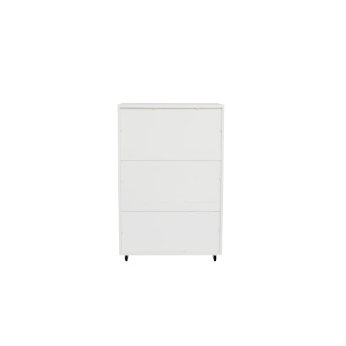 White 5-Drawer Dresser with handles – Modern Storage Cabinet