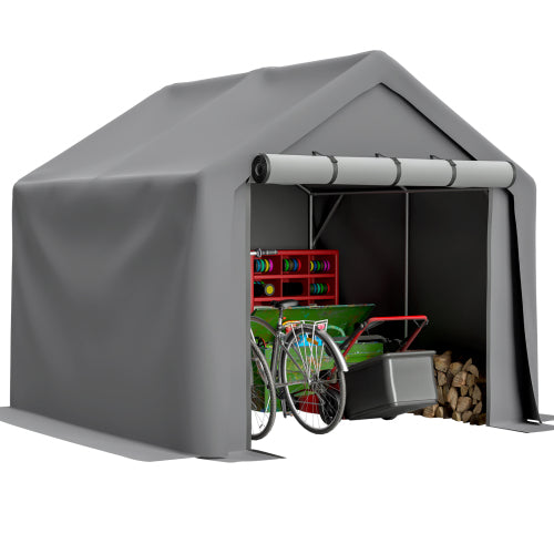 8x8 FT Multi-Purpose Outdoor Shelter Waterproof & UV-Resistant with Roll-Up Doors