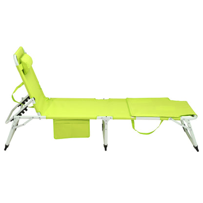 3-in-1 Heavy Duty Tanning Chair with Face Hole Adjustable 5-Position Folding Chaise Lounge Chairs for Outside Portable Lay Flat Beach Lounge Chair for Outdoor Sunbathing Patio Pool Lawn Camping Deck P