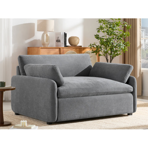 50*43 inch  Oversized Wide-Deep Chenille Single Accent Lounge Chair with Pillows