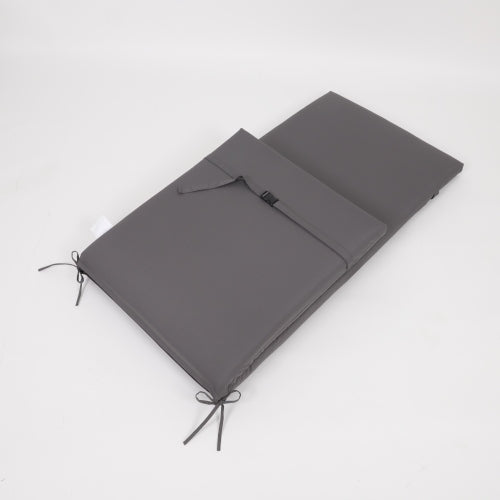 2PCS Set Outdoor Lounge Chair Cushion Replacement Patio Funiture Seat Cushion Chaise Lounge Cushion-grey