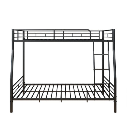 Heavy Duty Metal Bunk Bed Full Over Queen Bunk Bed Frame for Adults, Noise Free Frames, No Boxing Spring Needed