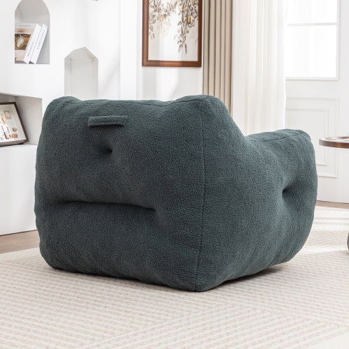 Adults High-Density Foam Stuffed Bean Bag Chair with Armrests