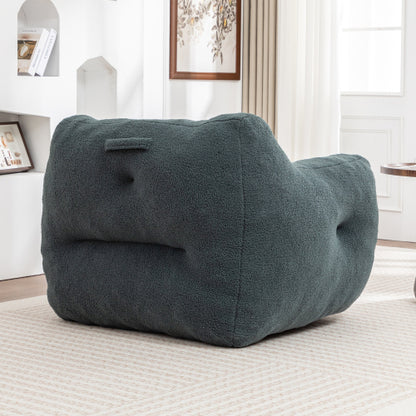 Adults High-Density Foam Stuffed Bean Bag Chair with Armrests