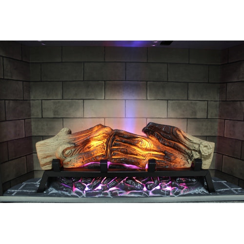 28 inch Electric Fireplace Insert, multicolored flames