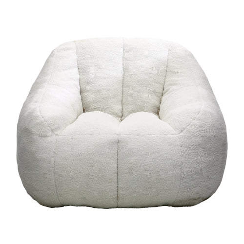 Tufted Faux Fur Memory Foam Bean Bag Chair with Armrests for Adults Kids Dorm Apartment Living Room