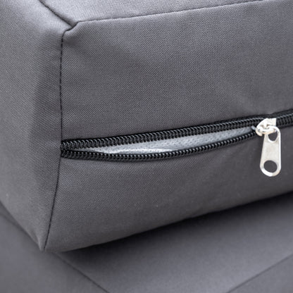 STYLE Acacia Wood Outdoor Lounge Set - Chair and Ottoman with Removable Cushions