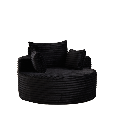 50"L Corduroy Sponge single sofa,No Assembly Required,Fluffy Modern Sleeper Chair for Living room, Bedroom, Lounge and Projection Room(Not a swivel chair.)