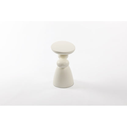 Lucky Stone Fiberglass Side Table, Wabi-Sabi Decorative Corner Coffee Table