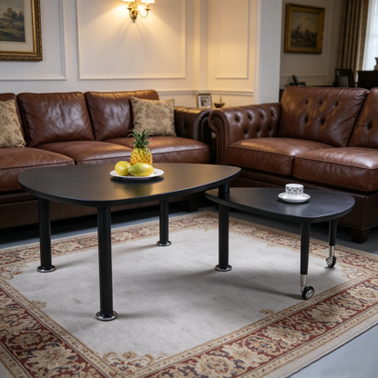 360 degree Rotatable modern Coffee Table for Living Room, solid wood legs with simply assemble Cocktail Table,