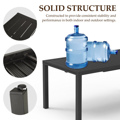 97.2"L Extendable Aluminum Outdoor Dining Table