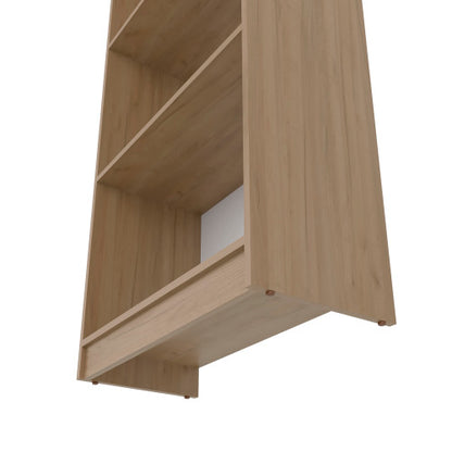 Bear Open Shelf Bookcase with 4 Shelves Natural Oak White