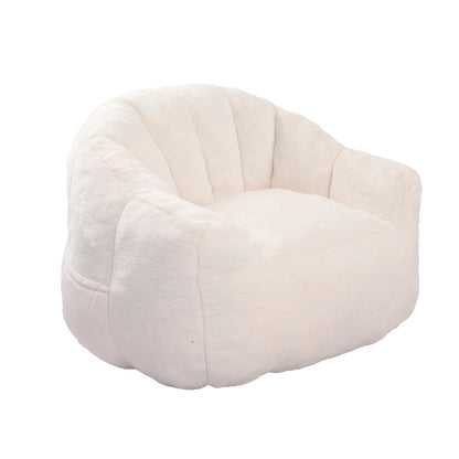 Armrest High-Density Foam Bean Bag Chair for Adults, Removable Cover
