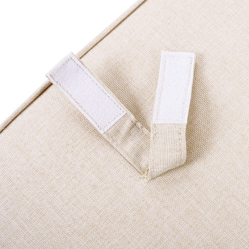 Patio Lounge Chair Set of 2, Outdoor Club Chair with Beige Cushion and White Acacia Wood Frame