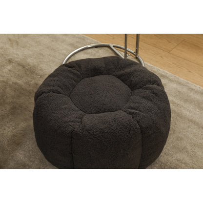 Faux Fur Memory Foam Ergonomic Bean Bag Lounge Chair with Armrests for Dorm Apartment Living Room