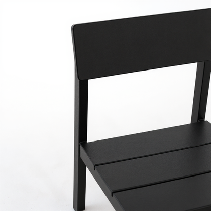 2-Pack Black HDPE outdoor & garden backres Modernist Designt chairs