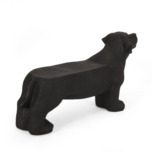 DOG BENCH, Outdoor Bench, Matte Black + Black, No Assembly Required