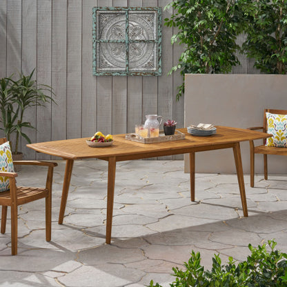 Outdoor Acacia Wood Expandable Dining Table, Teak