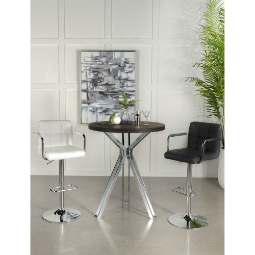 Dark Oak Round 35-inch Pub Height Bistro Bar Table
