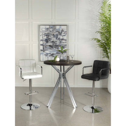 Dark Oak Round 35-inch Pub Height Bistro Bar Table