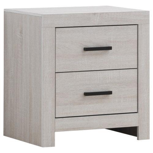Coastal White 2-Drawer Nightstand