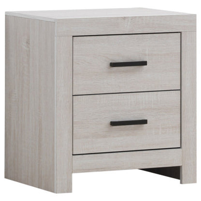 Coastal White 2-Drawer Nightstand