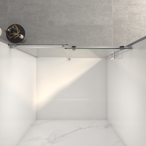 56"-60"W x 70"H Frameless Shower Door, Sliding Shower Door, with Premium 5/16"(8mm) Thick Tempered Glass Shower Enclosure,Double Side Easy Clean Coat,Brushed Nickel Finished With Buffer