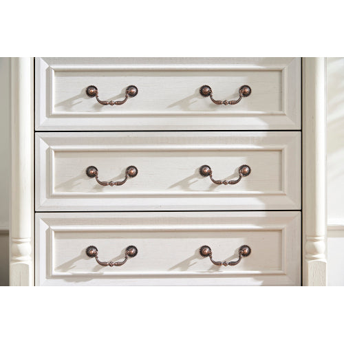 Farmhouse Style 5 Drawer Dresser Chest with Base Wooden Rustic Chest of Drawers, Storage Dresser Organizer for Bedroom, Living Room, Beautiful Sturdy and Durable
