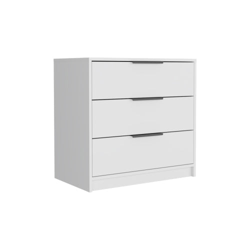 3 Drawers Dresser,-White